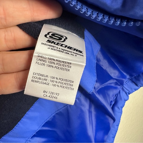 NWT Sketchers Kid’s Blue Puffer Winter Coat Size Medium 5/6 - Picture 8 of 10